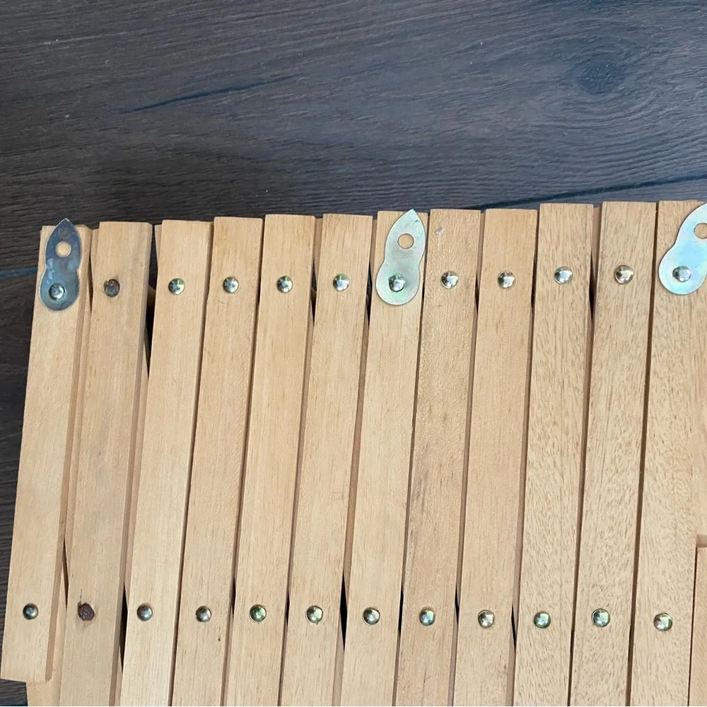 XL 84 Peg Wooden Accordion Expandable Peg Rack Vintage Wall Shelf Display